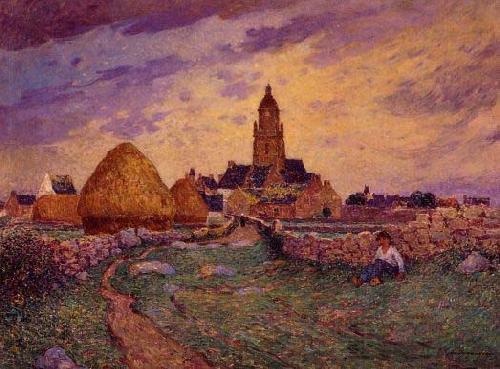 unknow artist Path in Front of the Church of Croisic France oil painting art